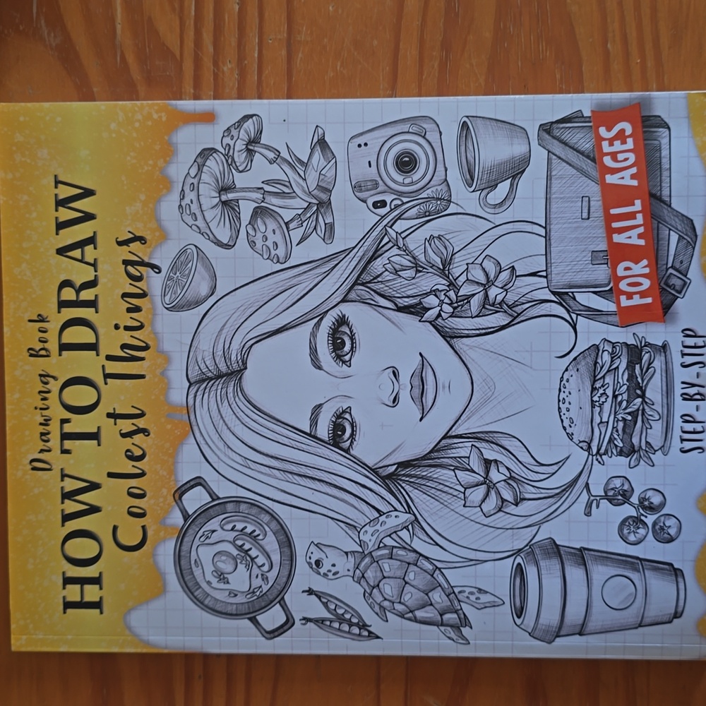 Drawing Book with Yellow Cover - How to Draw Coolest Things